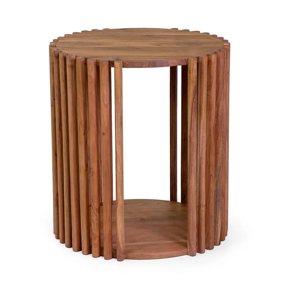 Mesa de centro de madera de acacia - Vortice Viadurini