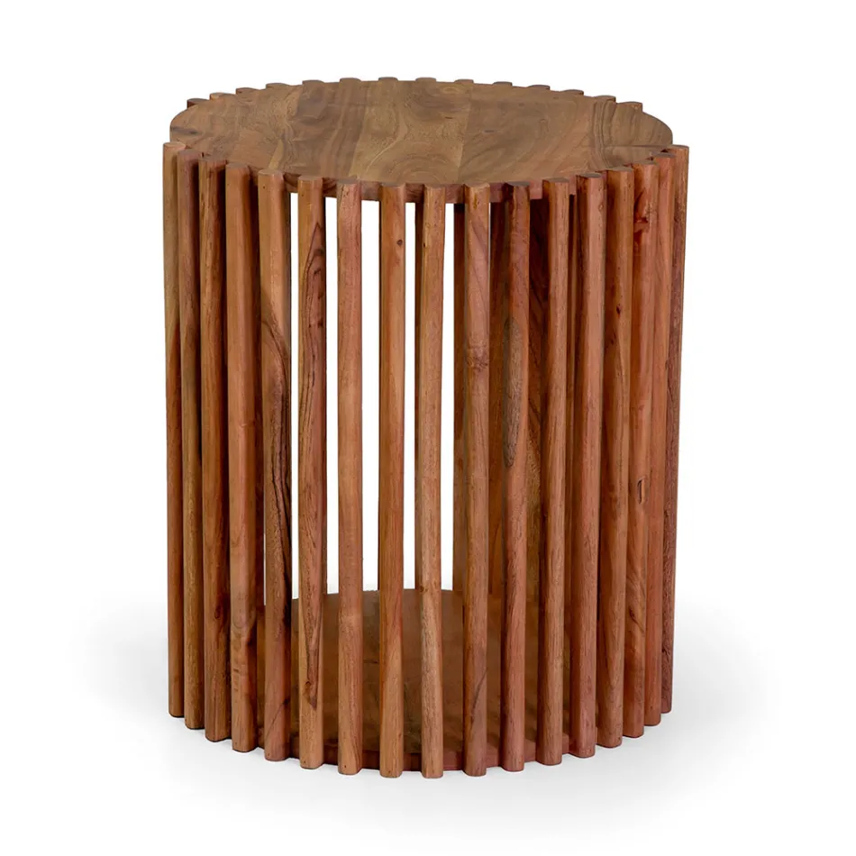 Mesa de centro de madera de acacia - Vortice Viadurini