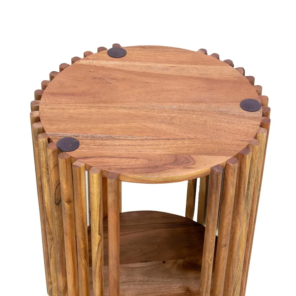 Mesa de centro de madera de acacia - Vortice Viadurini