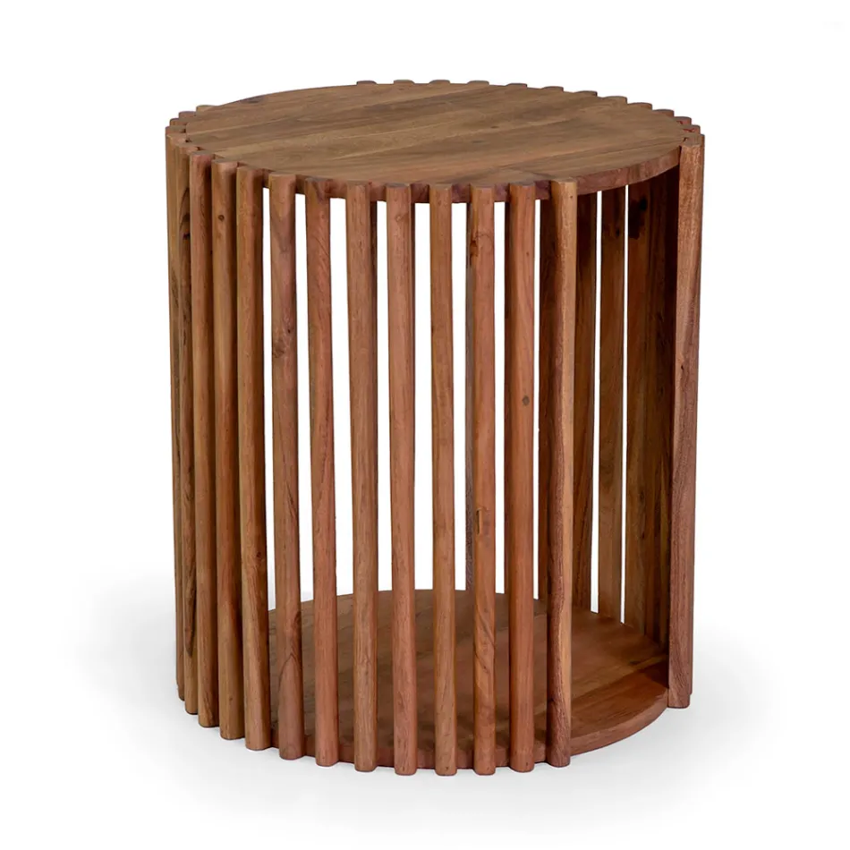 Mesa de centro de madera de acacia - Vortice Viadurini