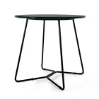 Mesa de centro redonda con tapa de gres porcelánico Made in Italy - Paini Viadurini