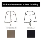 Mesa de centro redonda con tapa de vidrio Made in Italy - Paini Viadurini