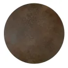 Mesa de centro redonda en acero y gres Made in Italy - Alisea Viadurini