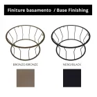 Mesa de centro redonda en acero y vidrio Made in Italy - Alisea Viadurini