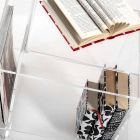 Mesa de centro de plexiglás de diseño con tres estantes hechos en Italia, Gosto Viadurini