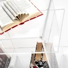 Mesa de centro de plexiglás de diseño con tres estantes hechos en Italia, Gosto Viadurini