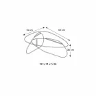 Mesa de centro de diseño en vidrio transparente, ahumado y grabado hecho en Italia - Tac Tac Viadurini