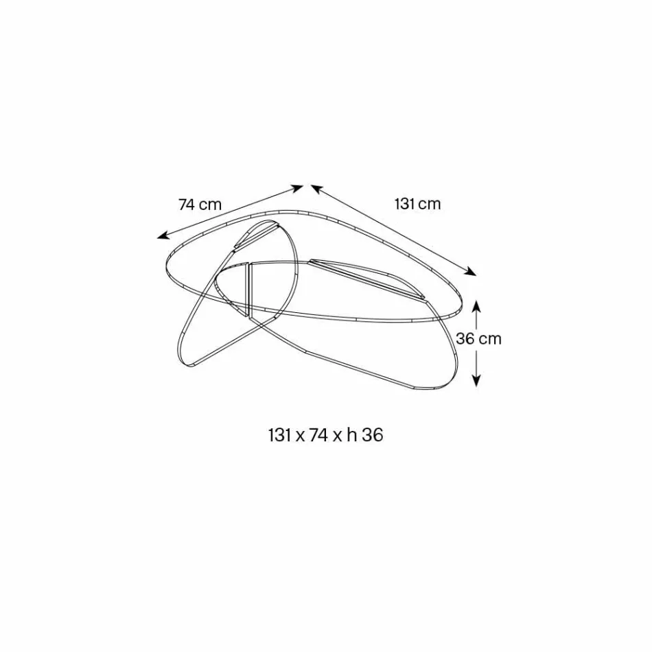 Mesa de centro de diseño en vidrio transparente, ahumado y grabado hecho en Italia - Tac Tac Viadurini