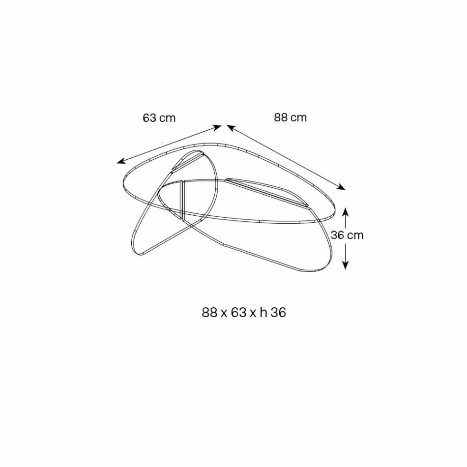 Mesa de centro de diseño en vidrio transparente, ahumado y grabado hecho en Italia - Tac Tac Viadurini