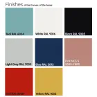 Mesita redonda de exterior en HPL con base de metal Made in Italy - Makino Viadurini