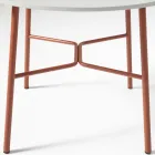 Mesita redonda de exterior en HPL con base de metal Made in Italy - Makino Viadurini