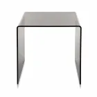 Mesa de centro ahumada de diseño moderno, 50x50cm Terry Big, hecha en Italia Viadurini