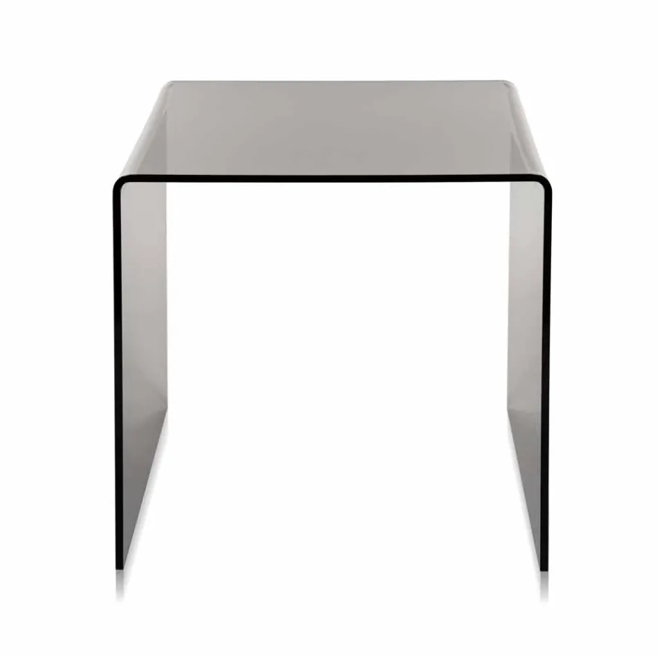 Mesa de centro ahumada de diseño moderno, 50x50cm Terry Big, hecha en Italia Viadurini