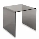 Mesa de centro ahumada de diseño moderno, 50x50cm Terry Big, hecha en Italia Viadurini