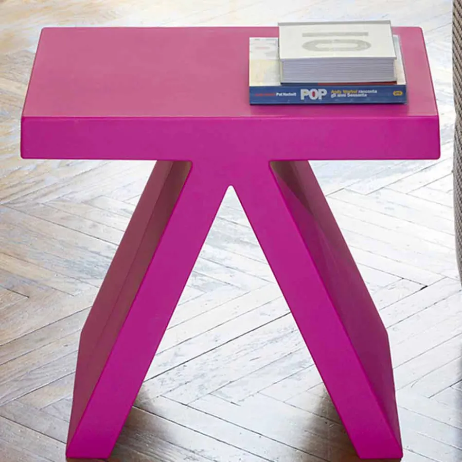 Slide Toy mesa de centro geométrica de interior hecha en color en Italia Viadurini