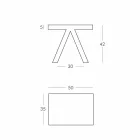 Slide Toy mesa de centro geométrica de interior hecha en color en Italia Viadurini