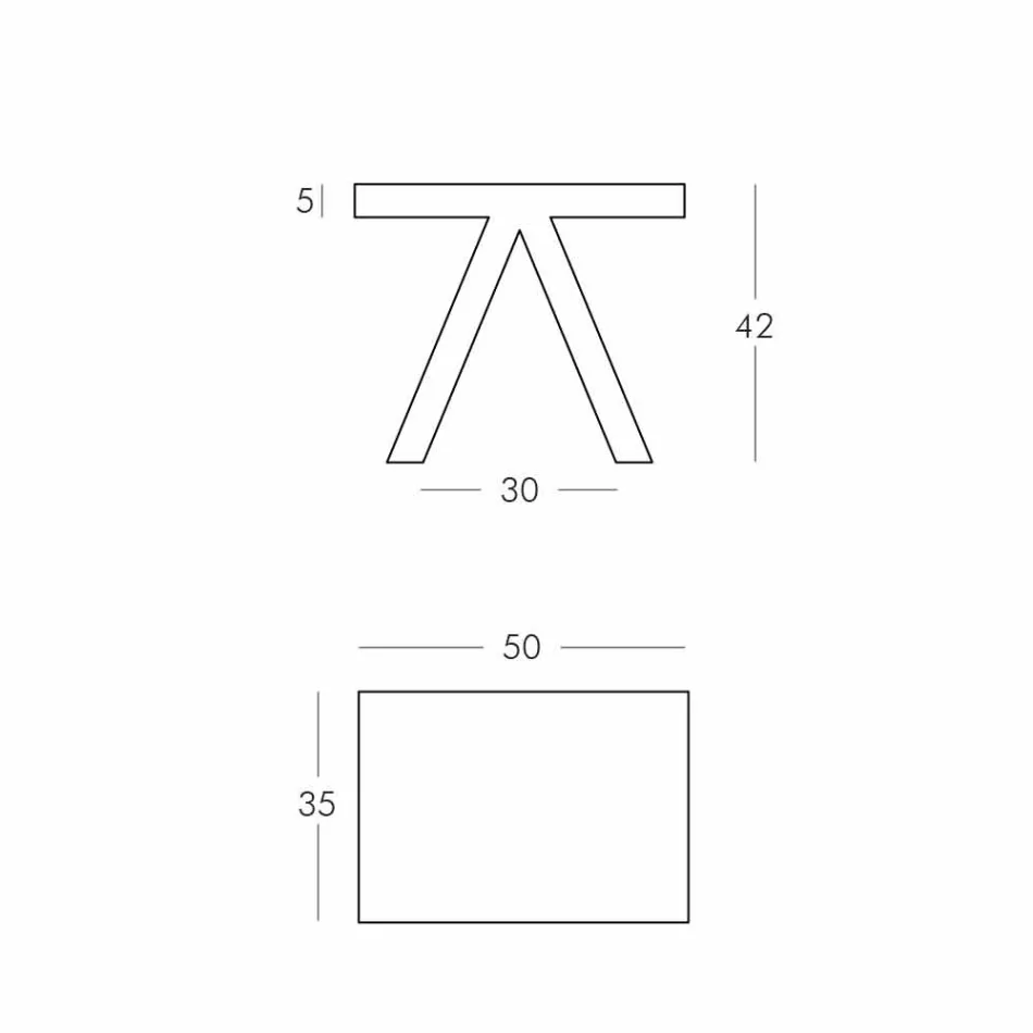 Slide Toy mesa de centro geométrica de interior hecha en color en Italia Viadurini