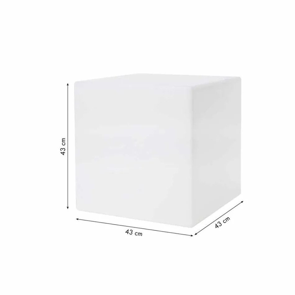 Mesa de centro iluminada de colores de diseño moderno con opción de accesorio - Dadostar Viadurini