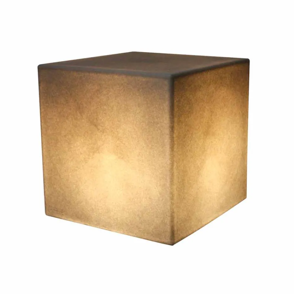 Mesa de centro iluminada de colores de diseño moderno con opción de accesorio - Dadostar Viadurini