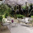 Mesa de centro de jardín apilable en acero galvanizado Made in Italy - Aberdeen Viadurini