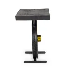 Mesa de centro artesanal e industrial de acero y madera de mango - Corvino Viadurini