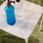 Mesa de centro cuadrada de metal y cerámica de diseño moderno - Puercoespín Viadurini