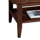 Mesa de centro acabado nogal patinado con estante Made in Italy - Pekele Viadurini