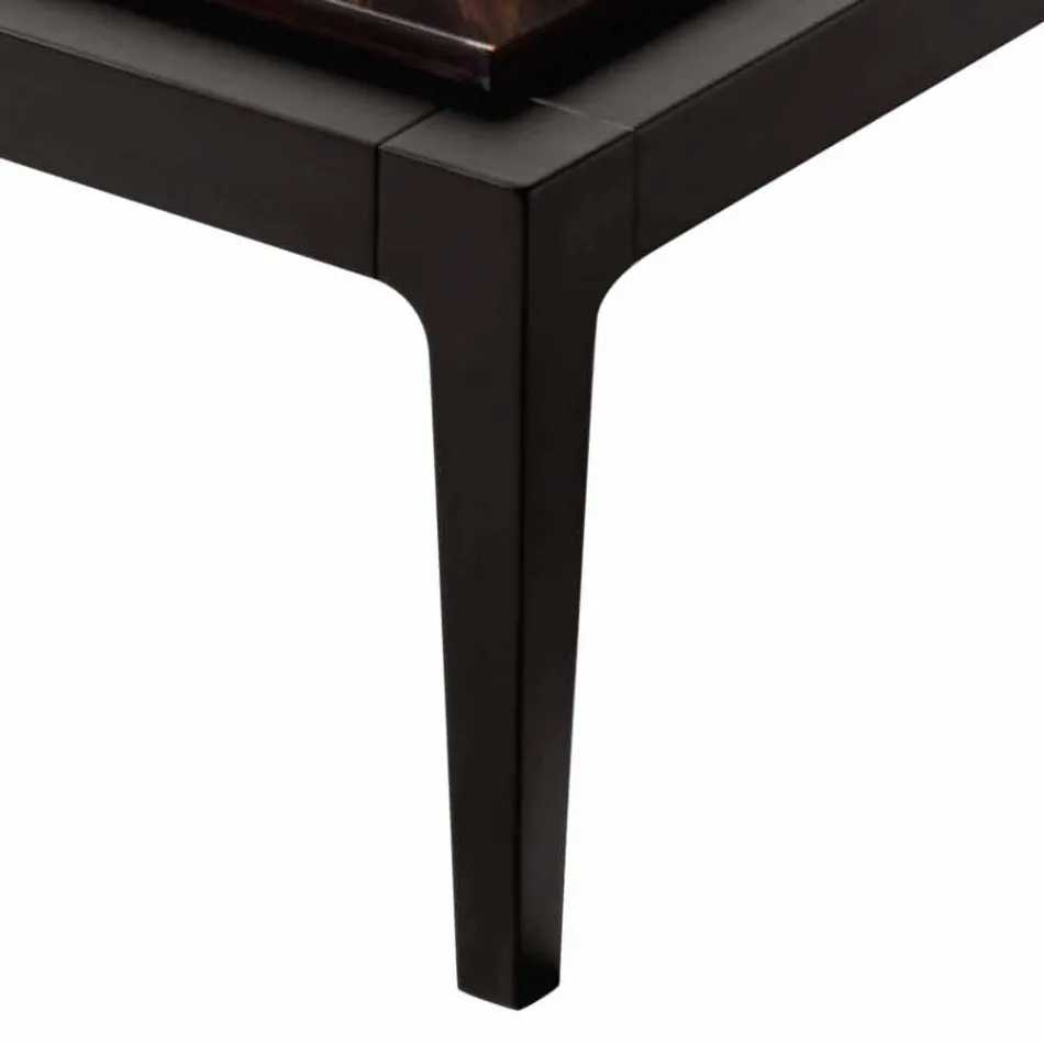 Mesita de madera maciza de diseño Grilli Zarafa hecha en Italia Viadurini