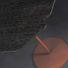 Mesa de centro moderna de roble teñido moka Andy Viadurini