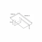 Mesa de centro de vidrio extralight de diseño moderno hecha en Italia - Scoby Viadurini