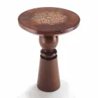 Mesa de lámpara con tapa de bronce, diámetro 45 cm, Sanni Viadurini