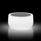 Mesa de centro luminosa para exterior con luz LED y tapa de HPL Made in Italy - Belida Viadurini