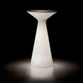 Mesa de centro para exterior brillante en polipropileno blanco Made in Italy - Desmond