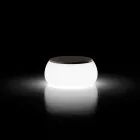 Mesa de centro de jardín redonda brillante en polietileno Made in Italy - Tibaldo Viadurini