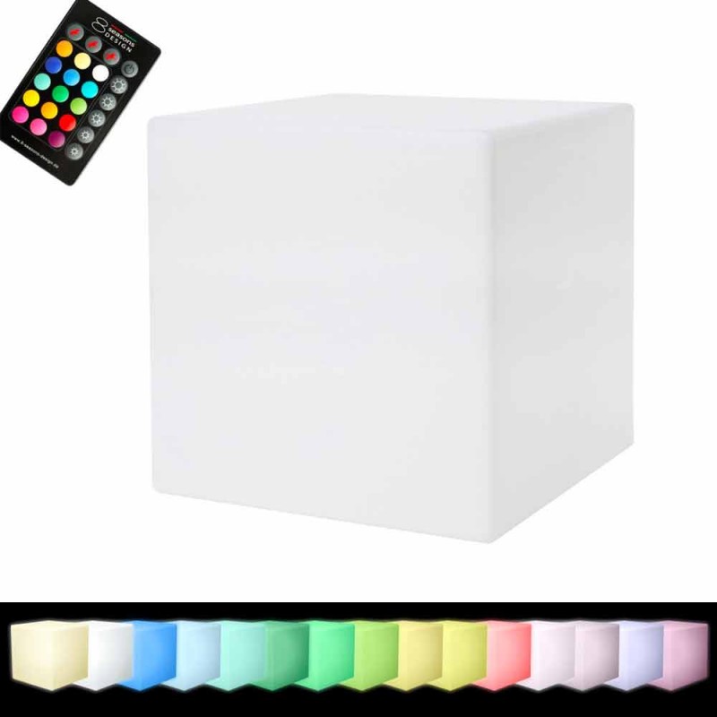 Mesa de centro iluminada para jardín o sala de estar de diseño moderno