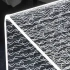 Mesa de centro luminosa led acrílica transparente decoración grabada con láser - Robiola Viadurini