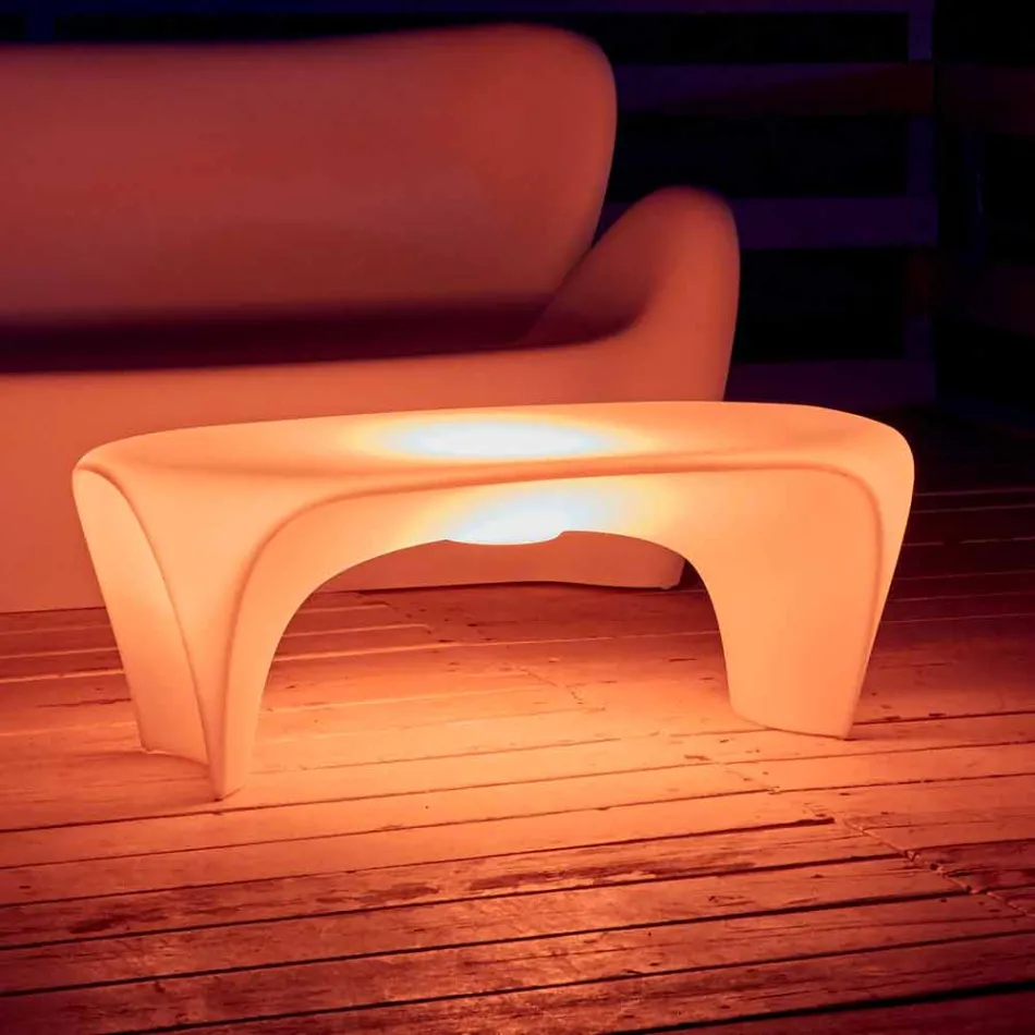 Mesa de centro luminosa RGB para diseño interior o exterior en plástico - Lily by Myyour Viadurini