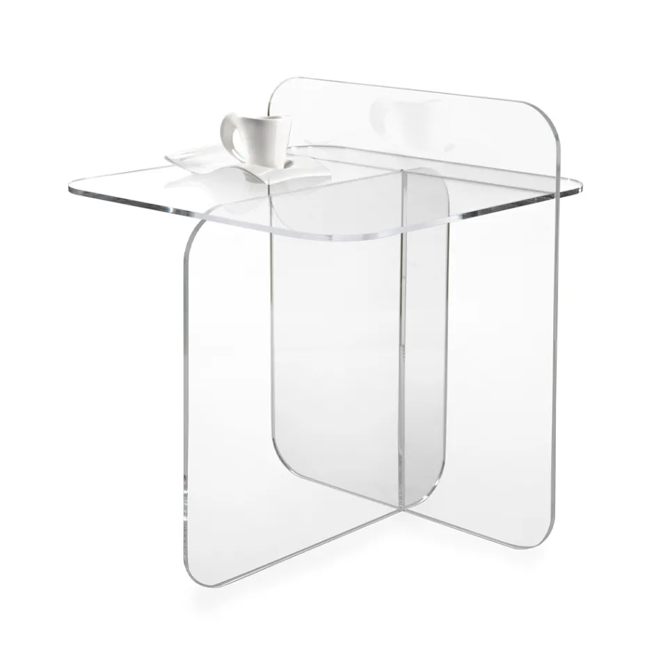 Mesa de centro de salón moderna de plexiglás Made in Italy - Ariel Viadurini