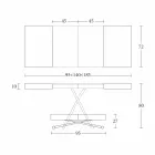 Mesa de centro moderna en madera y metal transformable Made in Italy - Spirit Viadurini