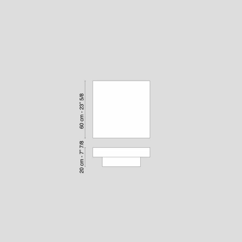 mesa de madera contemporáneo cubierta de metacrilato Loft Cadeau Viadurini