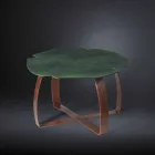 Moderna mesa de metal flor cortada con láser de forma Andy Viadurini