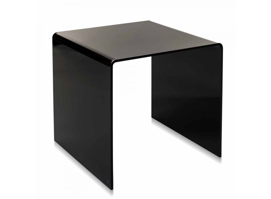 Mesa de centro de diseño moderno negro 50x50cm Terry Big, hecho en Italia Viadurini