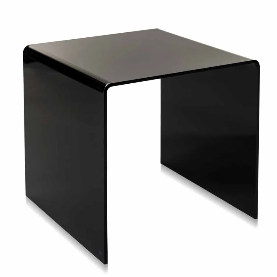 Mesa de centro de diseño moderno negro 50x50cm Terry Big, hecho en Italia Viadurini
