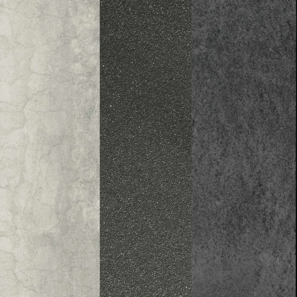 Mesa de centro ovalada de metal para sala de estar y tablero de cerámica bicolor - Comacchio Viadurini