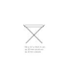 Mesa plegable con bandeja de cristal acrílico transparente - Makete Viadurini