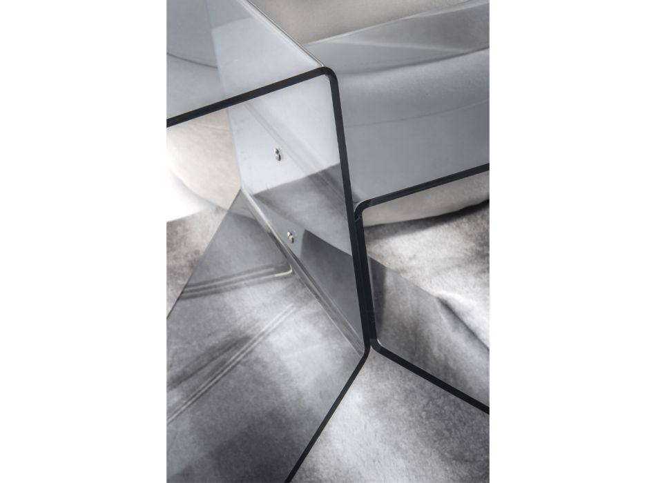 Mesa de centro de plexiglás de color transparente para sala de estar Made in Italy - Kamon Viadurini