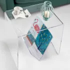 Mesa de centro de diseño moderno / revistero, en plexiglás Cavour Viadurini