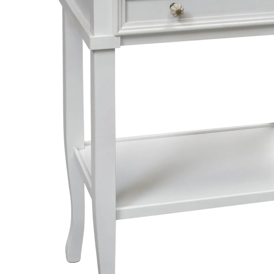 Mesa telefónica con 3 cajones y estante Made in Italy - Culsu Viadurini