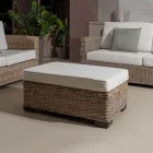 Mesita-Puf Garden en Kubù Gris con Cojín - Cerys Viadurini