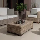 Mesita-Puf Garden en Kubù Gris con Cojín - Cerys Viadurini